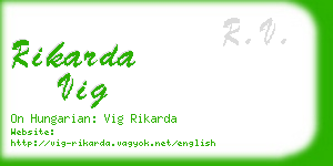 rikarda vig business card